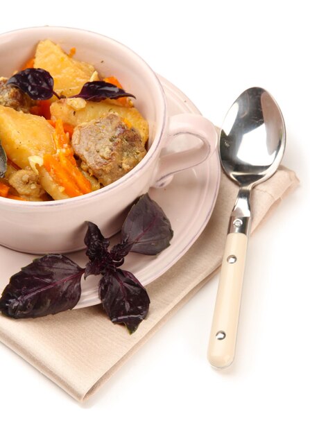 Fresh homemade meal on table