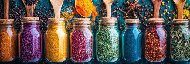 Assorted spices and ingredients